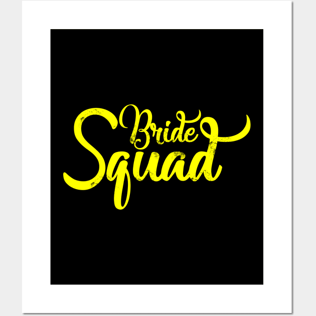 Bride Squad Cute Bachelorette Wedding Group Party Wall Art by theperfectpresents